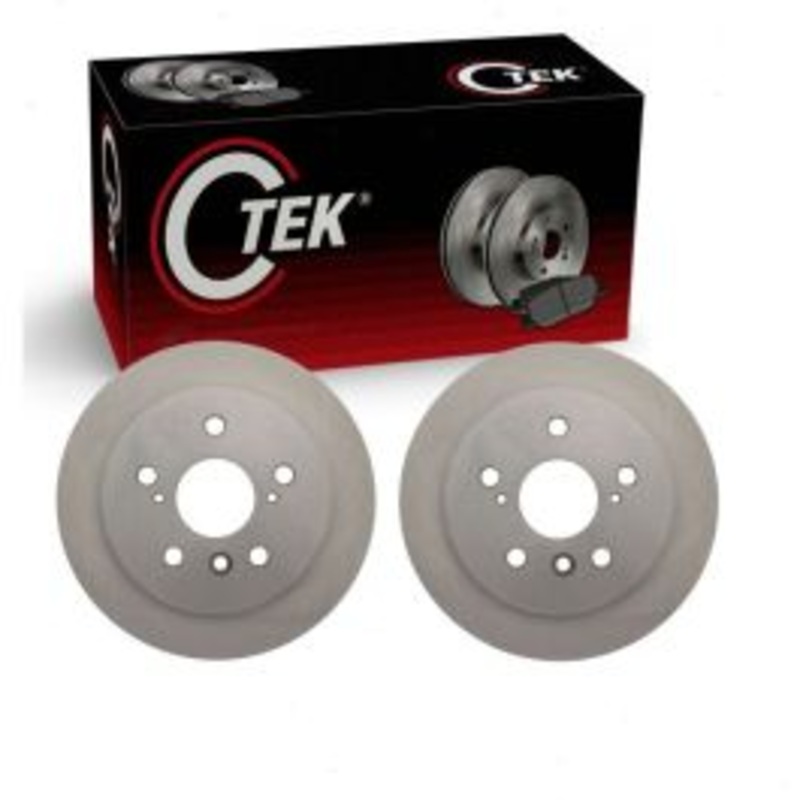2 pc Centric CTEK Rear Disc Brake Rotors for 2007-2012 Lexus ES350