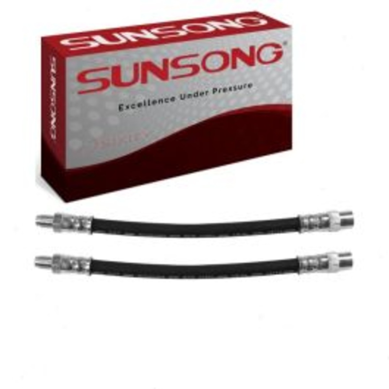 2 pc Sunsong Rear Outer Brake Hydraulic Hoses for 1985-1986 BMW 524td