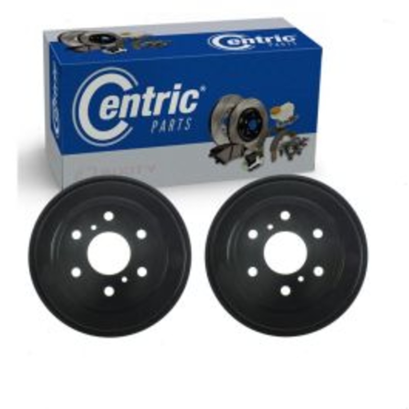 2 pc Centric Premium Rear Brake Drums for 2005-2008 GMC Sierra 1500