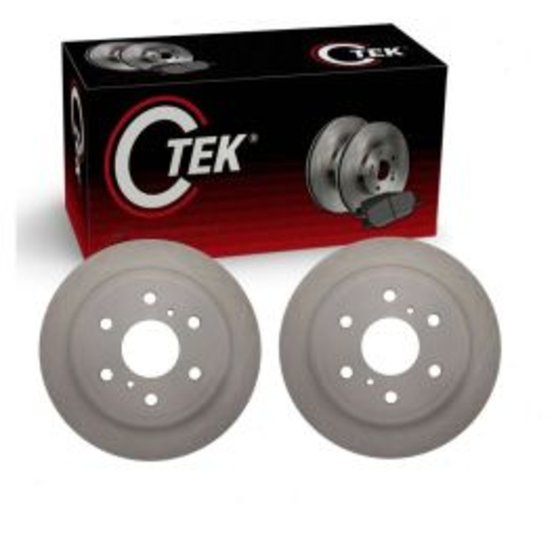2 pc Centric CTEK Rear Disc Brake Rotors for 2007-2013 Cadillac Escalade EXT