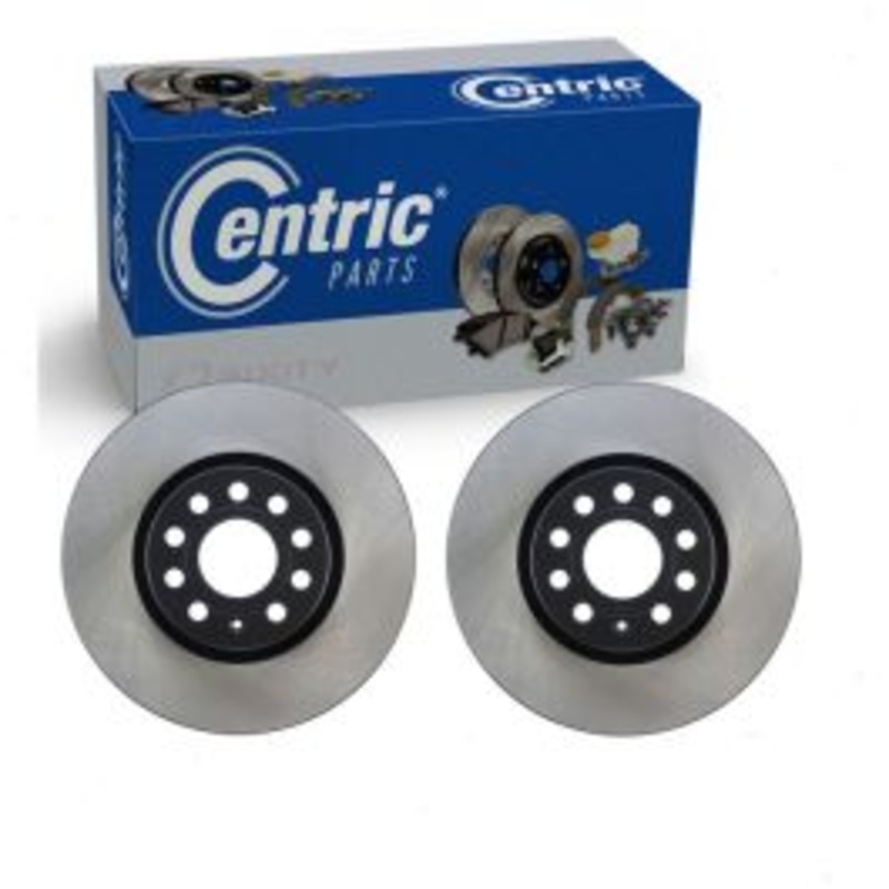 2 pc Centric Premium Front Disc Brake Rotors for 2005-2023 Volkswagen Jetta 2.0L L4