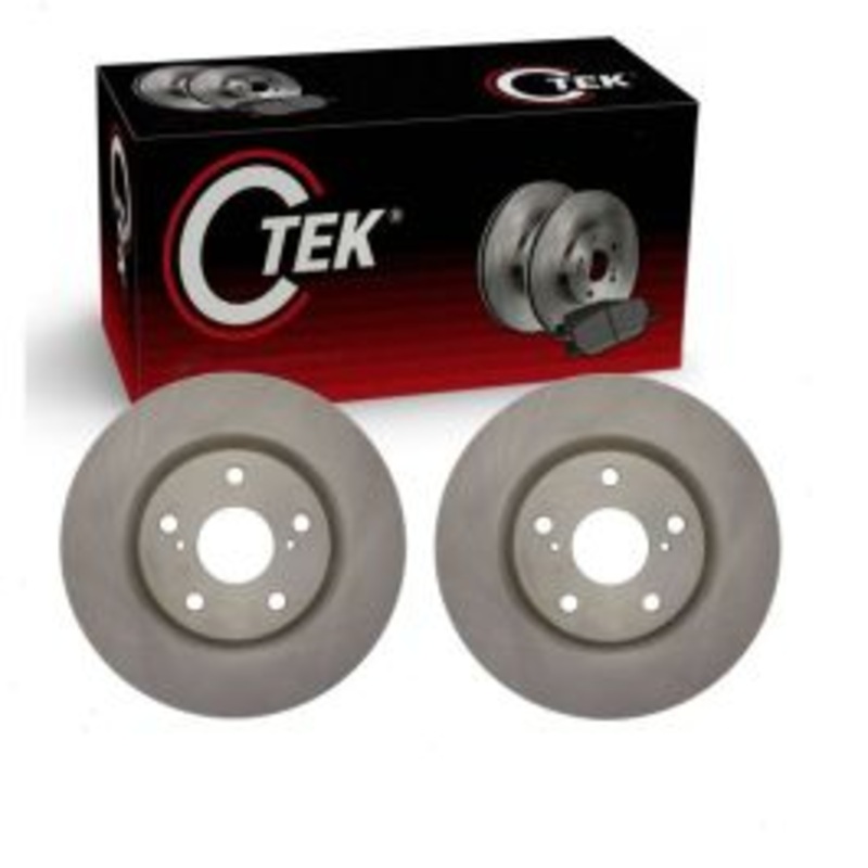 2 pc Centric CTEK Front Disc Brake Rotors for 2016 Scion iM