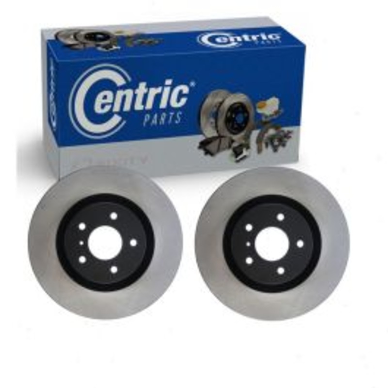2 pc Centric Premium Front Disc Brake Rotors for 2003-2004 INFINITI G35
