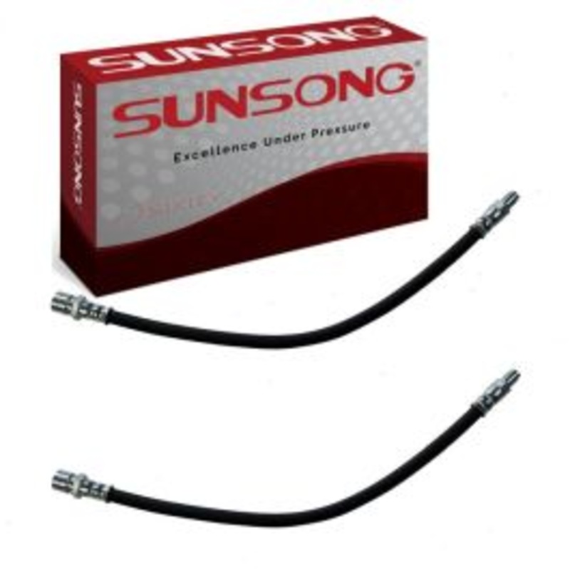 2 pc Sunsong Front Brake Hydraulic Hoses for 1968-1974 Volkswagen Karmann Ghia