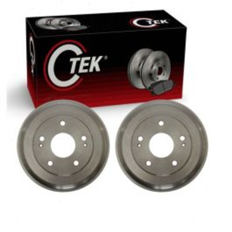 2 pc Centric CTEK Rear Brake Drums for 2006-2015 Honda Civic
