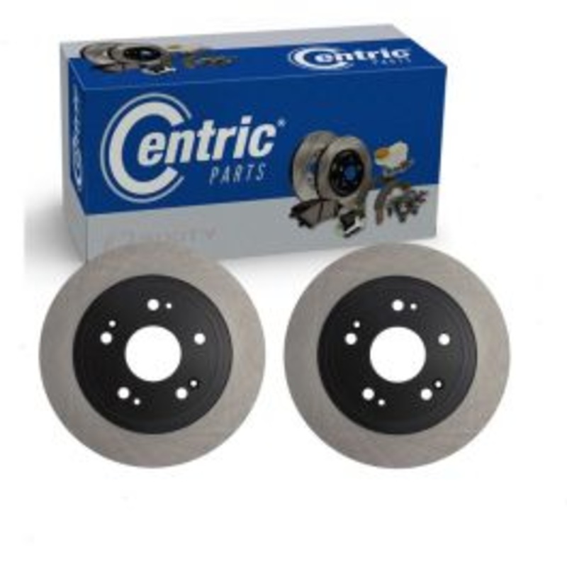 2 pc Centric Premium Rear Disc Brake Rotors for 2009-2014 Acura TSX