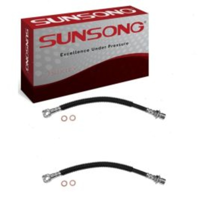 2 pc Sunsong Front Brake Hydraulic Hoses for 1991 GMC S15 Jimmy