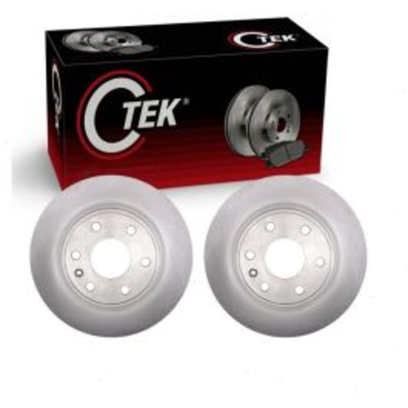 2 pc Centric CTEK Front Disc Brake Rotors for 2008-2017 Buick Enclave