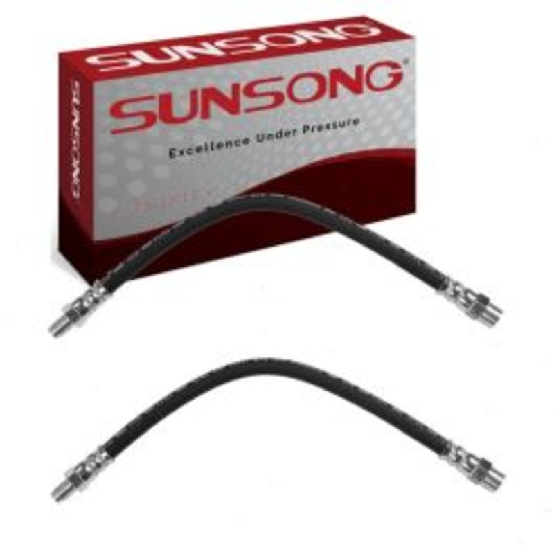 2 pc Sunsong Rear Brake Hydraulic Hoses for 1973-1976 Mercedes-Benz 280C