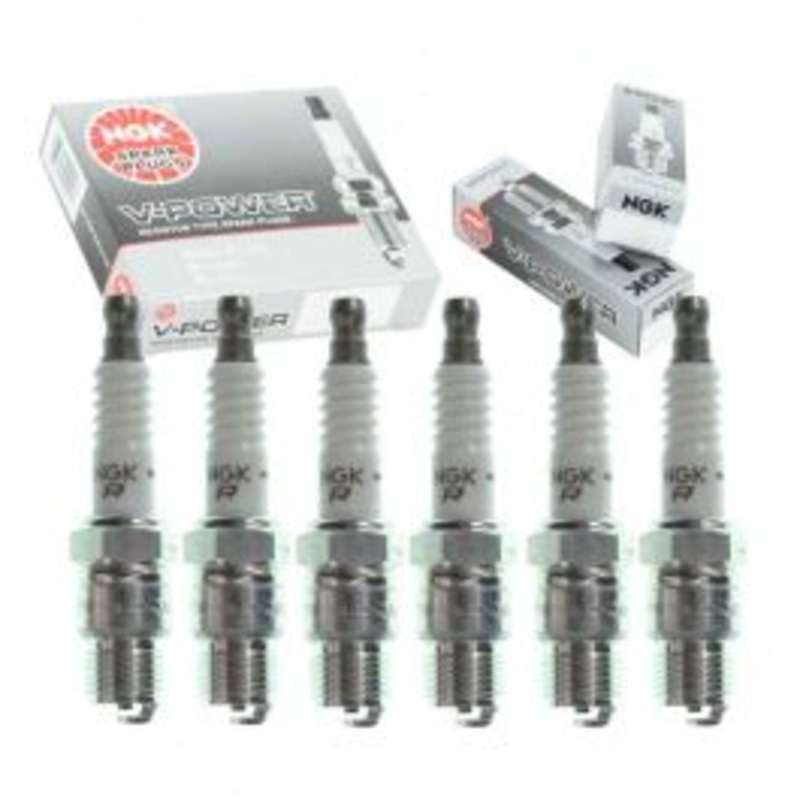 6 pc NGK V-Power Spark Plugs for 1970-1974 Chevrolet P30 Van 4.1L 4.8L L6