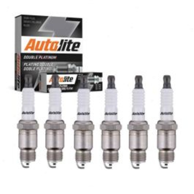 6 pc Autolite Double Platinum Spark Plug for 1976 Dodge Charger 3.7L L6