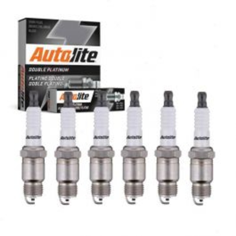 6 pc Autolite Double Platinum Spark Plug for 1970-1974 Checker A11E