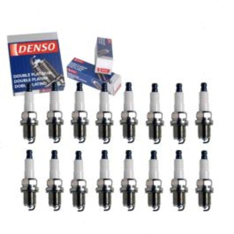 16 pc DENSO Double Platinum Spark Plugs for 2000-2004 Mercedes-Benz S430 4.3L V8