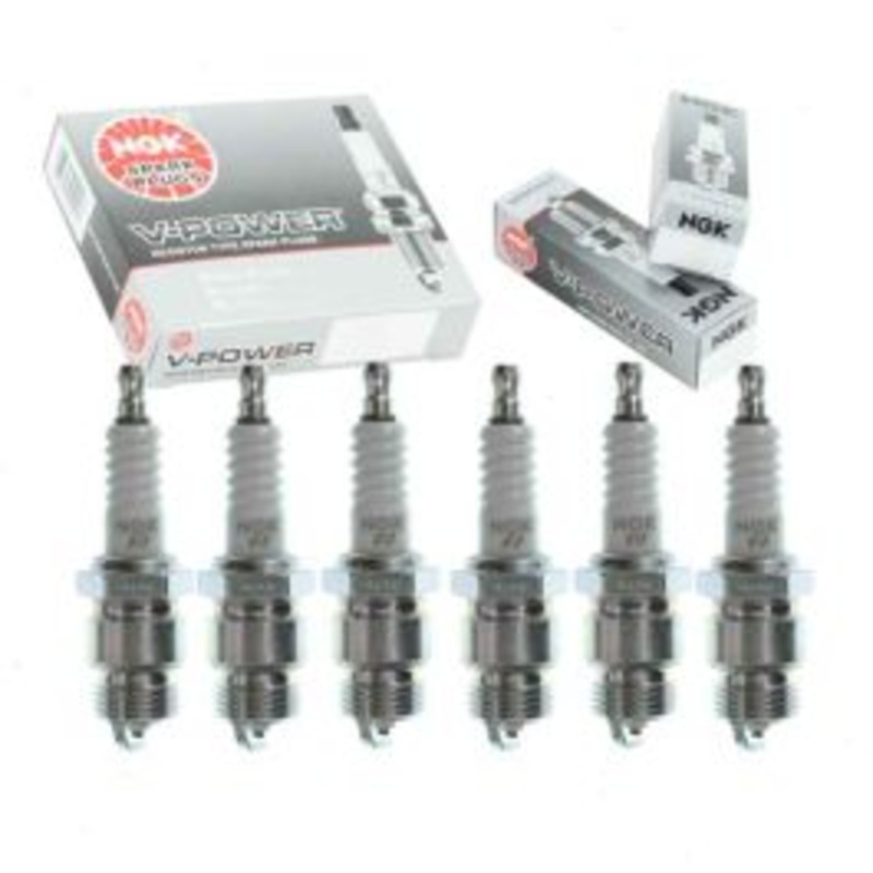 6 pc NGK V-Power Spark Plugs for 1975-1986 Ford E-350 Econoline 4.9L L6