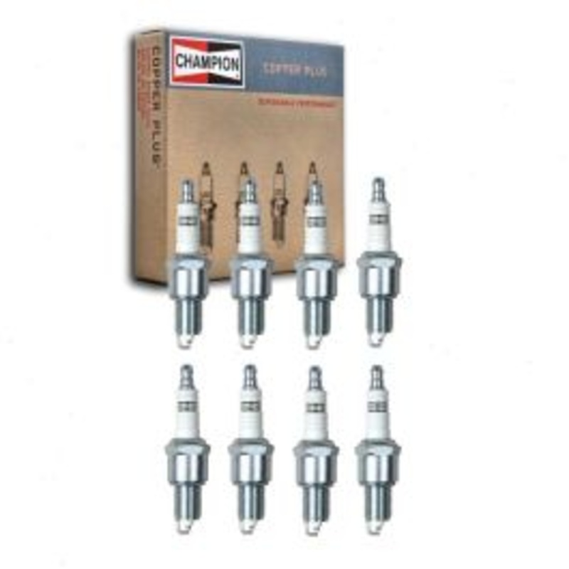 8 pc Champion Copper Plus Spark Plugs for 1973 Stutz Duplex 7.7L V8