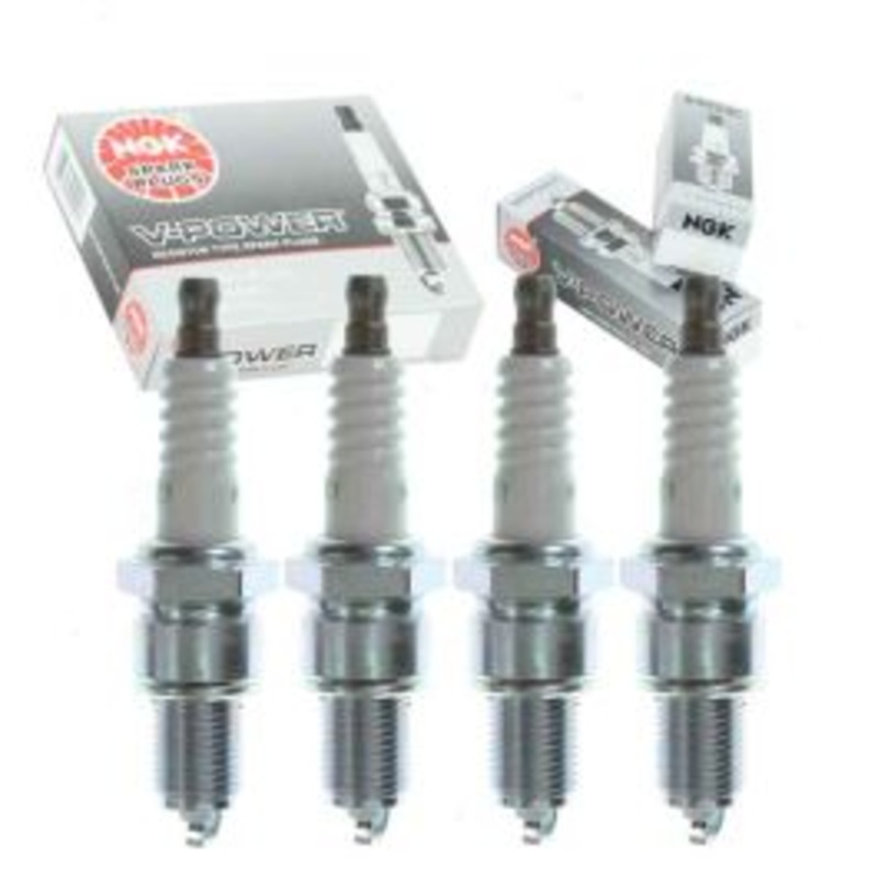 4 pc NGK V-Power Spark Plugs for 1983-1985 Plymouth Caravelle 2.6L L4