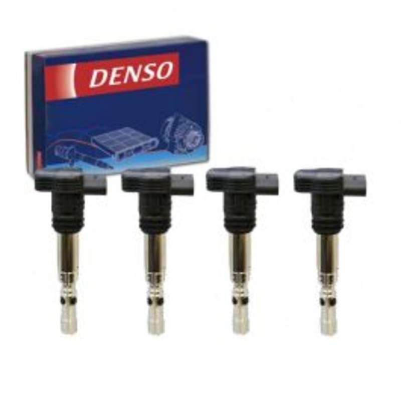 4 pc DENSO Direct Ignition Coils for 2001-2006 Audi A4 1.8L L4