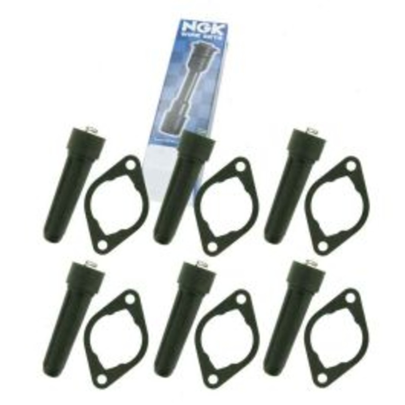 6 pc NGK Ignition Coil Boots for 1995-1997 Jaguar Vanden Plas 4.0L L6