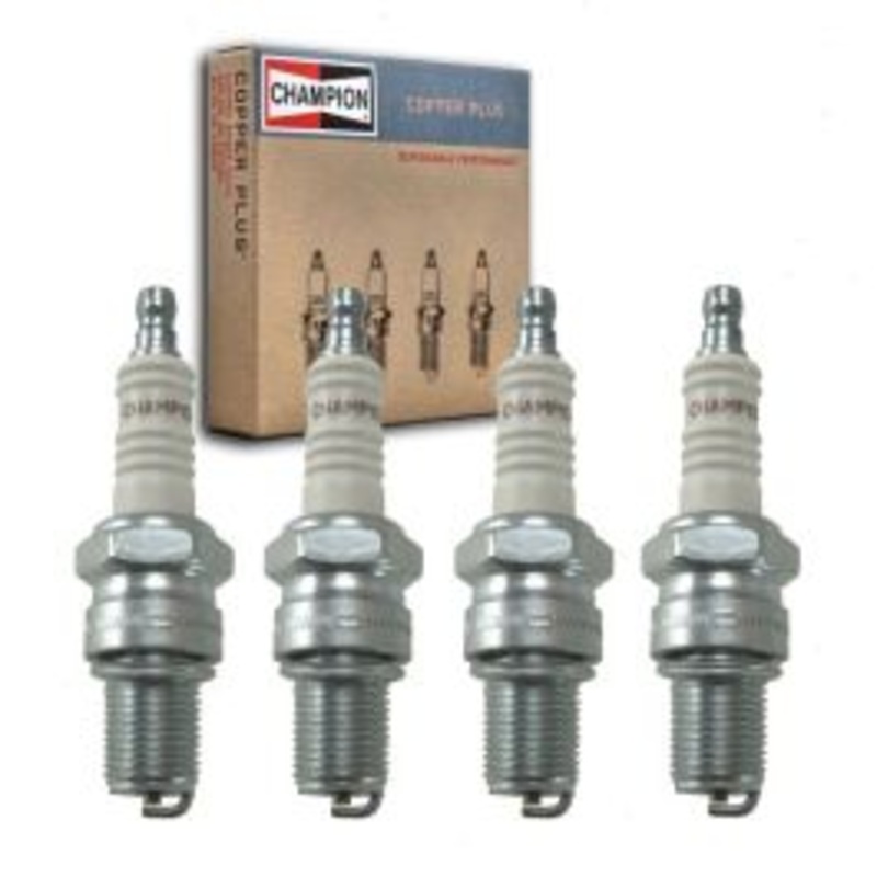 4 pc Champion Copper Plus Spark Plugs for 1950 Lanchester Ten 1.3L L4