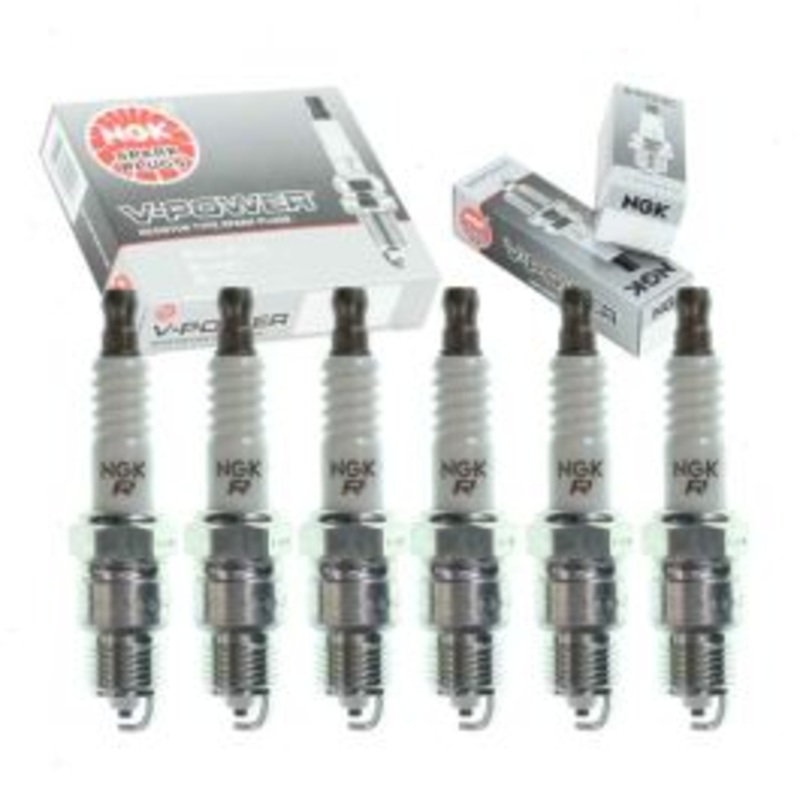 6 pc NGK V-Power Spark Plugs for 1975-1976 Dodge Dart 3.7L L6