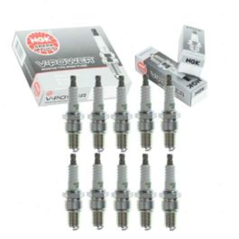 10 pc NGK V-Power 7613 BR10EYA Spark Plugs