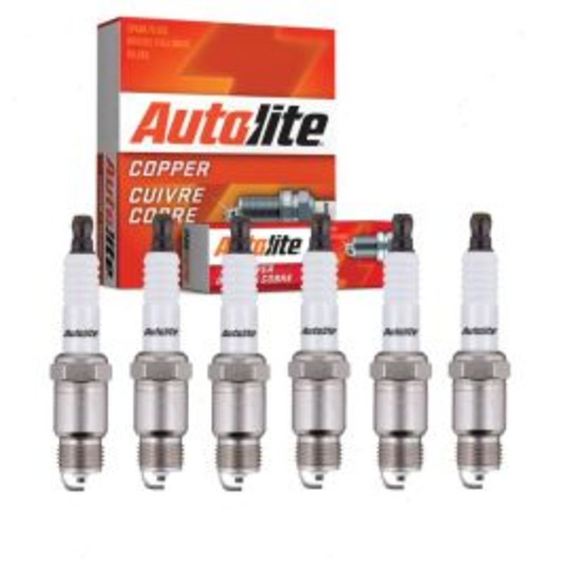 6 pc Autolite Copper Core Spark Plugs for 1975-1979 Dodge CB300 3.7L L6