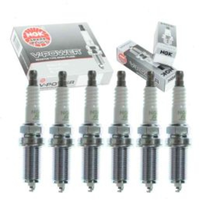 6 pc NGK V-Power Spark Plugs for 2006 BMW 325xi 3.0L L6
