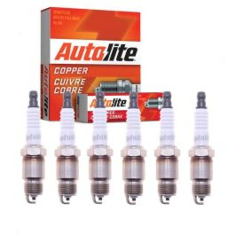 6 pc Autolite Copper Core Spark Plugs for 1970-1974 GMC K35 K3500 Pickup 4.8L L6