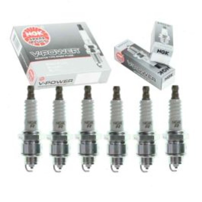 6 pc NGK V-Power Spark Plugs for 1975-1976 Buick Skylark 3.8L V6