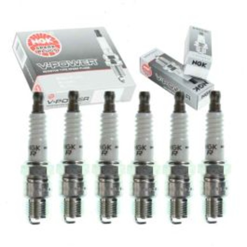 6 pc NGK V-Power Spark Plugs for 1975 GMC K25 4.1L 4.8L L6