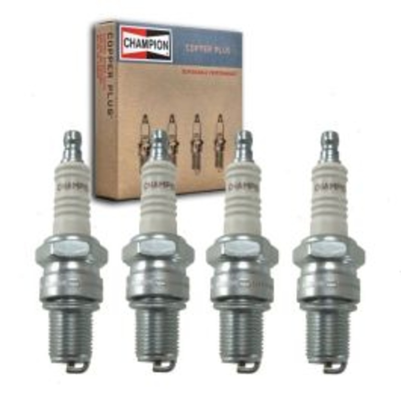 4 pc Champion Copper Plus Spark Plugs for 1955 Turner 803 0.8L L4