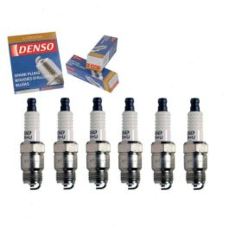 6 pc DENSO Standard U-Groove Spark Plugs for 1975-1977 Plymouth Trailduster 3.7L L6