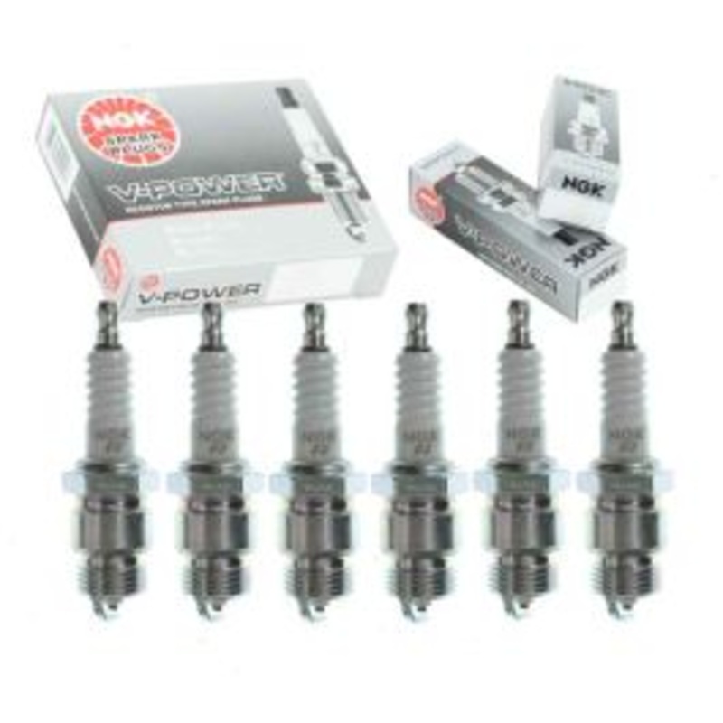 6 pc NGK V-Power Spark Plugs for 1955-1956 Ford Mainline 3.6L L6