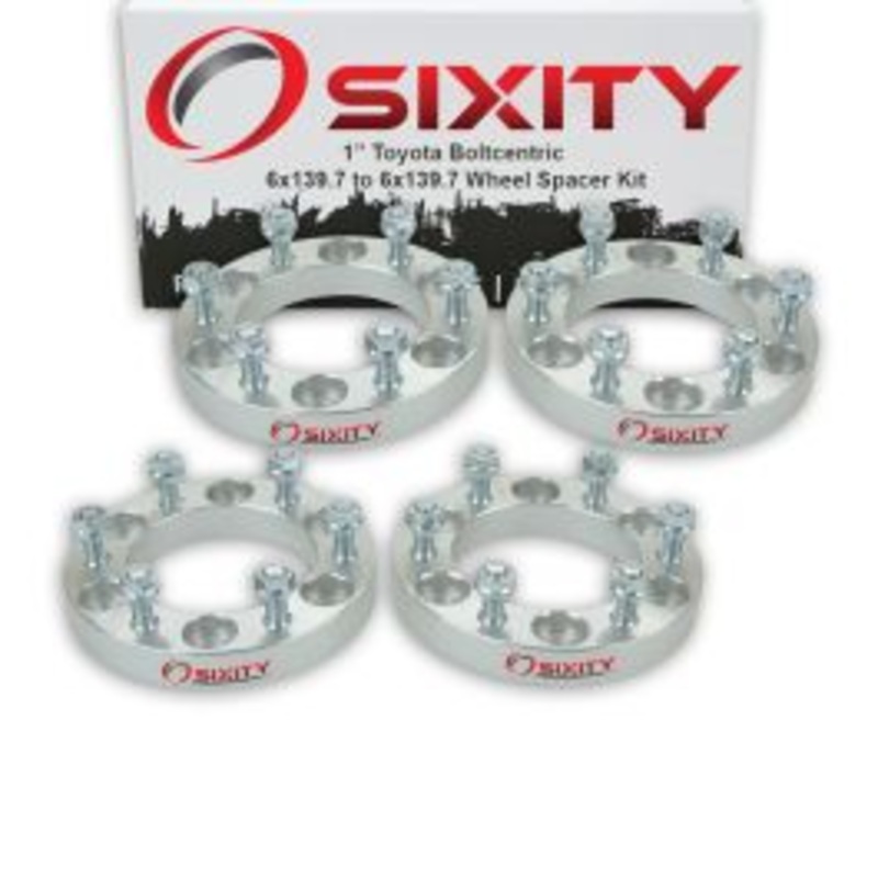 Sixity 4 pc 1" Thick Wheel Spacers - Toyota Tacoma Truck - 6x139.7mm