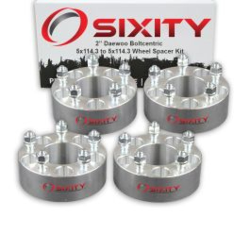 Sixity 4 pc 2" Thick Wheel Spacers - Daewoo Leganza - 5x114.3mm