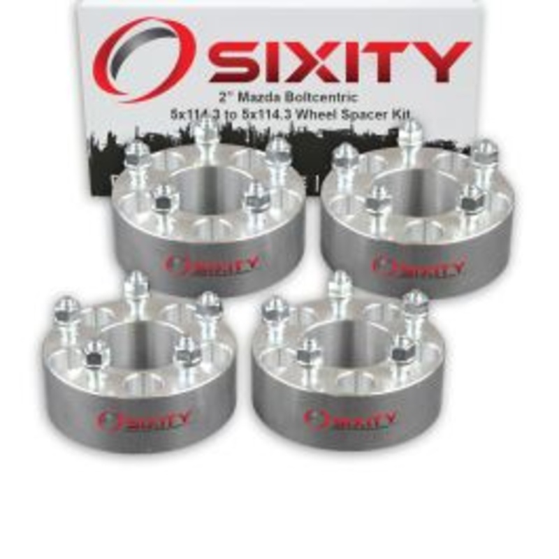Sixity 4 pc 2" Thick Wheel Spacers - Mazda MPV Protege RX MX CX - 5x114.3mm