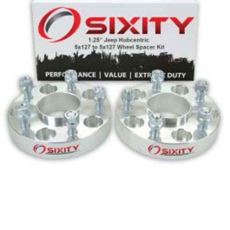 Sixity 2 pc 1.25" Thick Hubcentric Wheel Spacers - Jeep Grand Cherokee Wrangler - 5x127mm