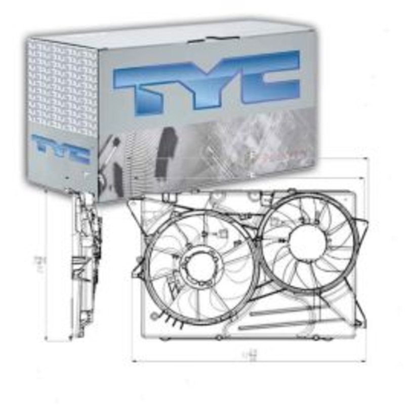 TYC Dual Radiator & Condenser Fan Assembly for 2010-2012 Ford Flex 3.5L V6