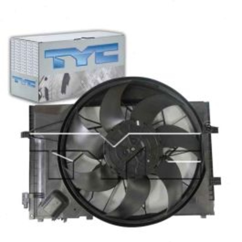 TYC Dual Radiator & Condenser Fan Assembly for 2002-2007 Mercedes-Benz C230
