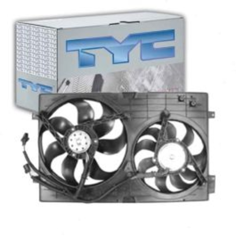 TYC Dual Radiator & Condenser Fan Assembly for 1999-2005 Volkswagen Jetta 1.8L 1.9L 2.0L L4