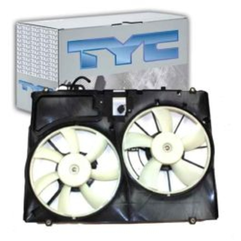 TYC Dual Radiator & Condenser Fan Assembly for 2007-2010 Toyota Sienna 3.5L V6