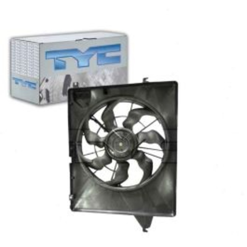 TYC Dual Radiator & Condenser Fan Assembly for 2013-2016 Hyundai Santa Fe 2.4L 3.3L L4 V6