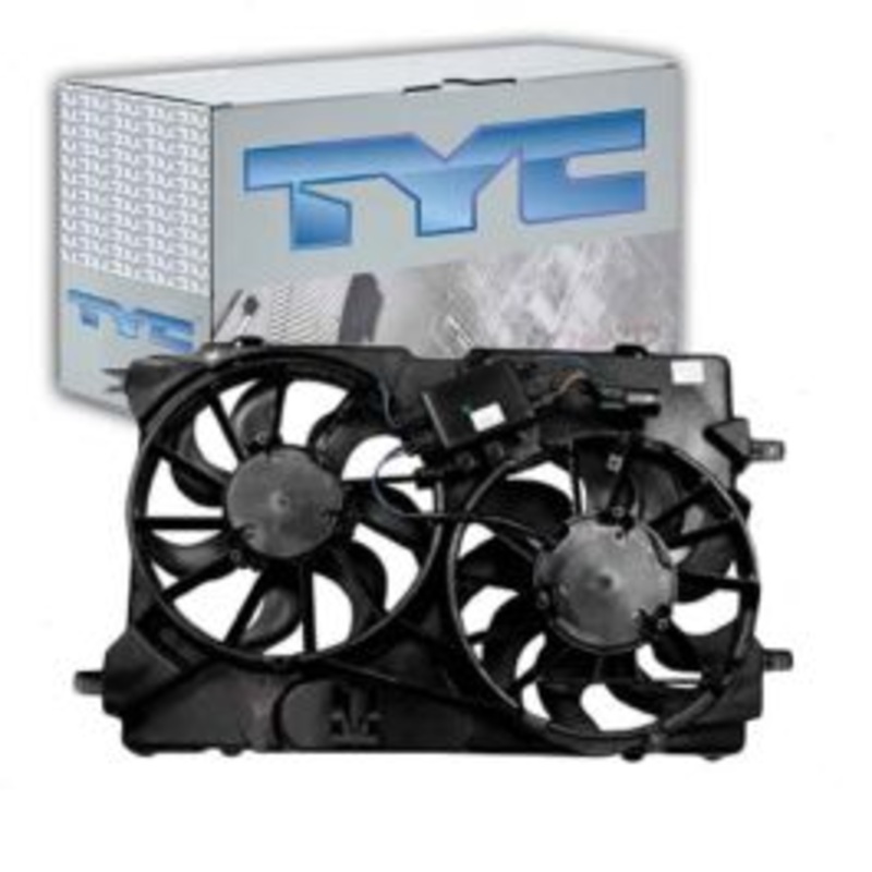 TYC Dual Radiator & Condenser Fan Assembly for 2010-2012 Ford Fusion 3.5L V6