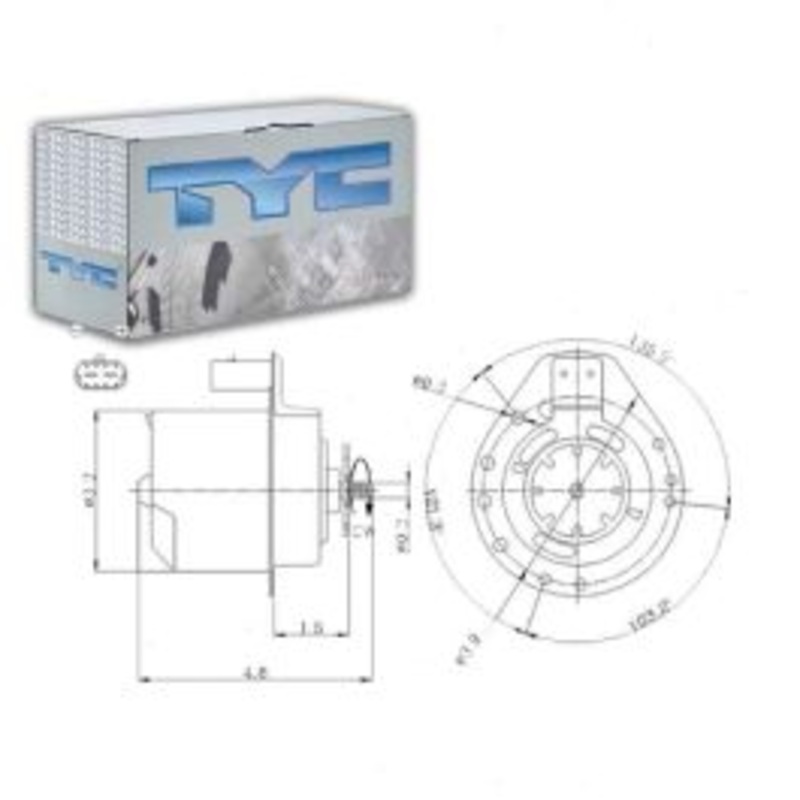 TYC Engine Cooling Fan Motor for 1990-1995 Pontiac Trans Sport 3.1L V6