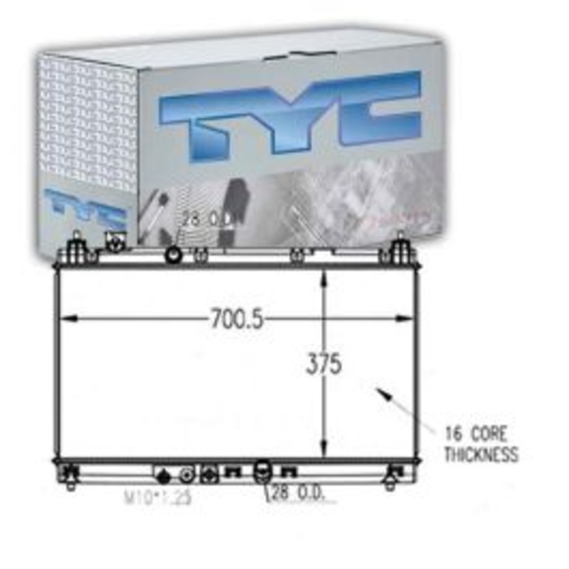 TYC Radiator for 2015-2020 Honda Fit 1.5L L4