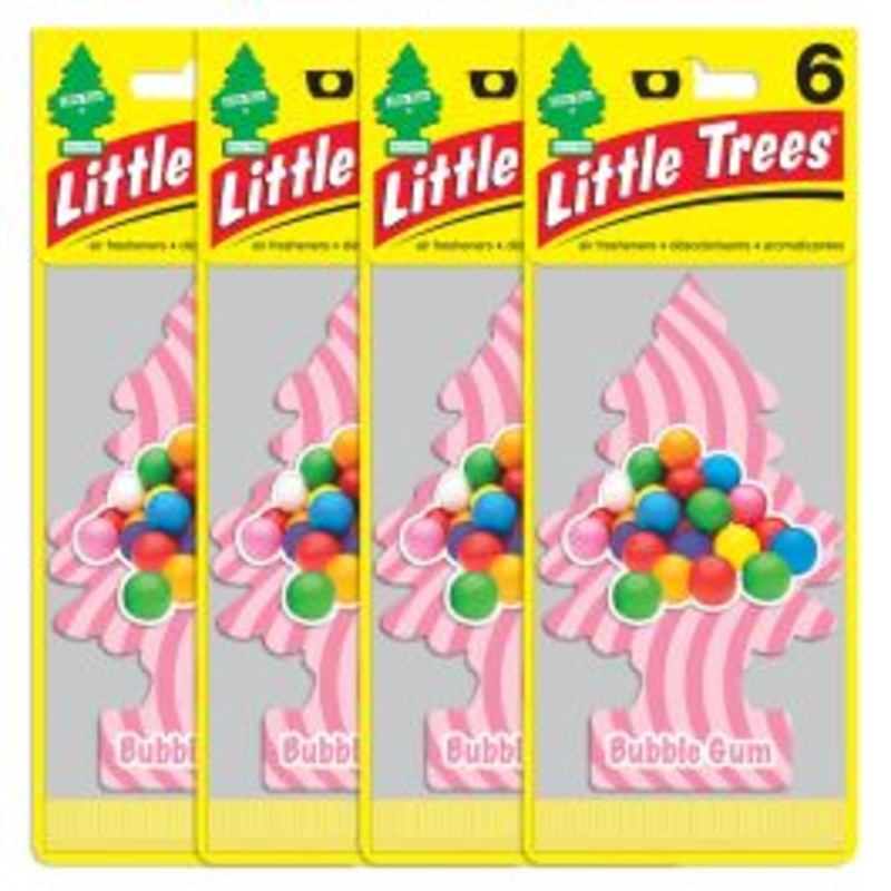 Little Trees Bubble Gum Air Freshener for Car and Home - 24 pack