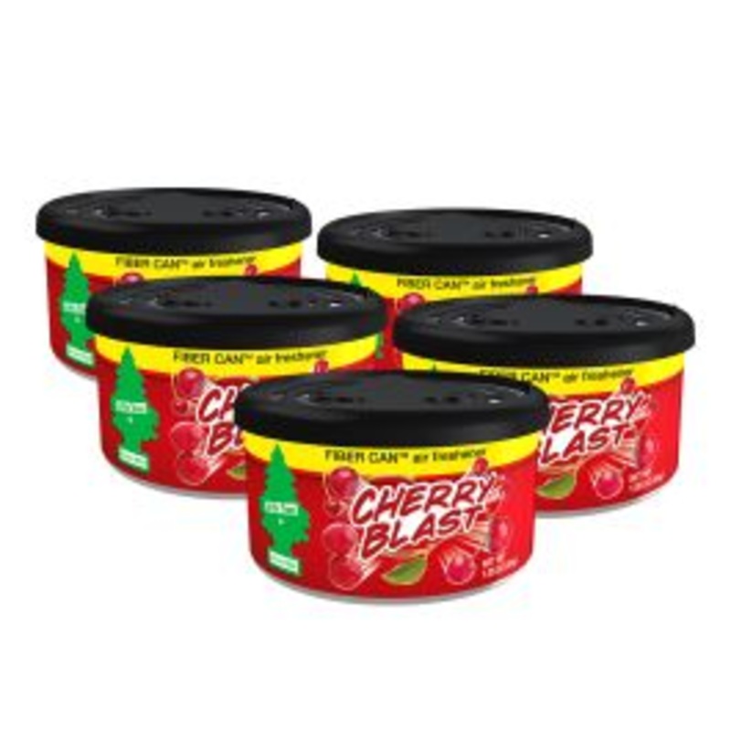 Little Trees Cherry Blast Fiber Can Air Freshener - Car Home - 5 pack