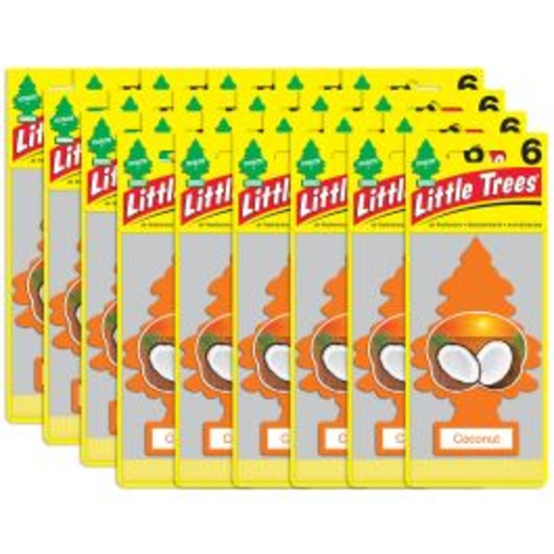 Little Trees Coconut Air Freshener for Car and Home - 144 pack