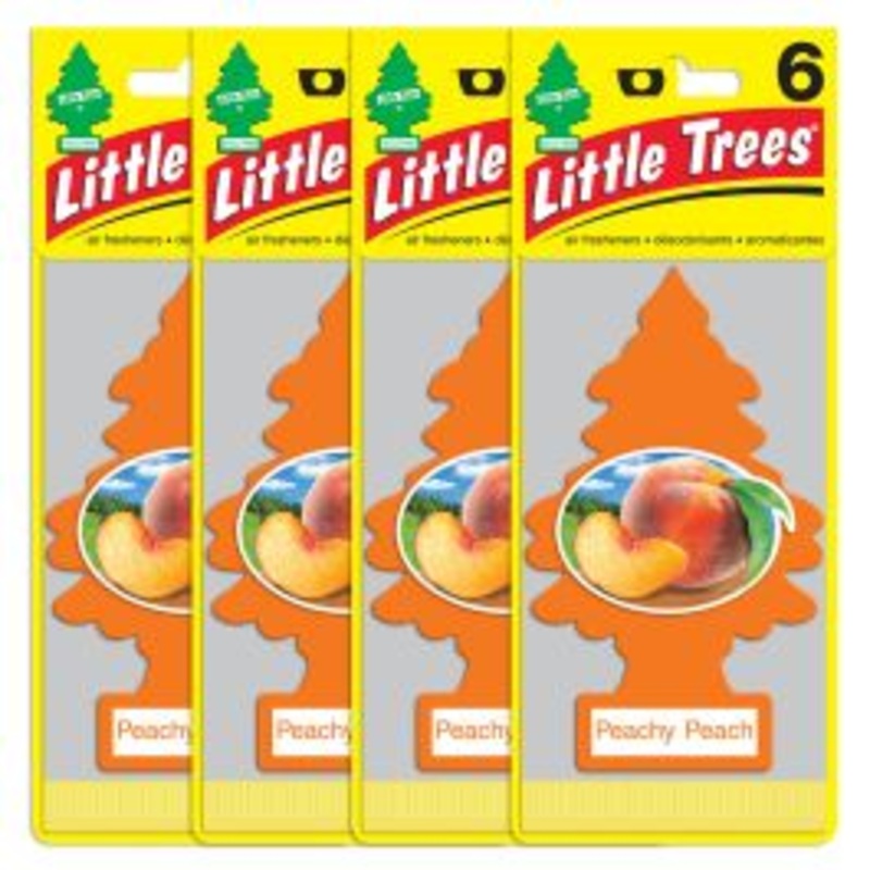 Little Trees Peachy Peach Air Freshener for Car and Home - 24 pack
