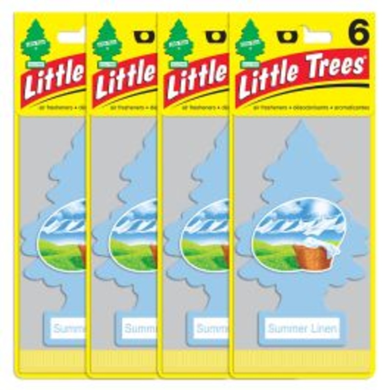 Little Trees Summer Linen Air Freshener for Car and Home - 24 pack